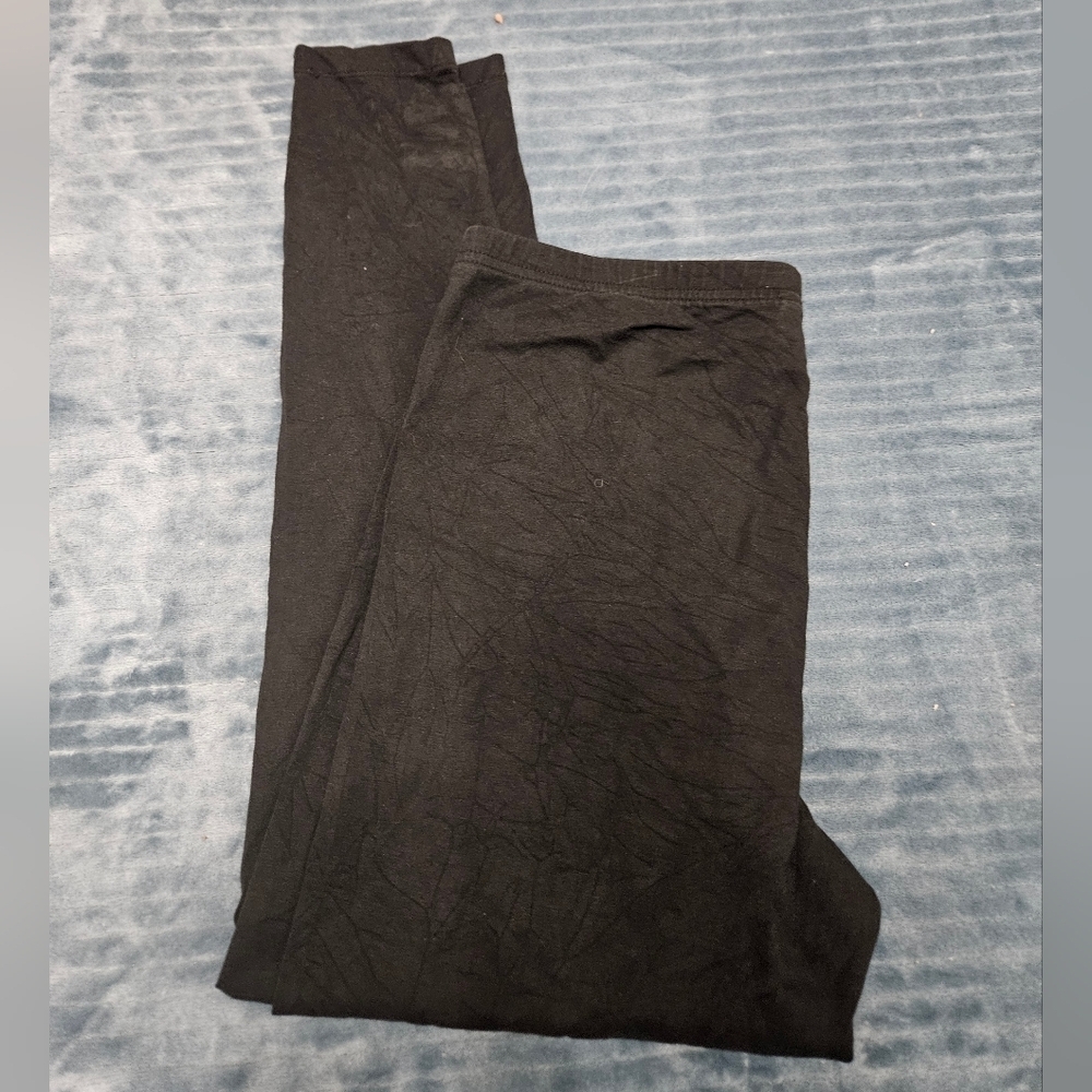 J.jill Black Ankle Leggings With Hidden Striped Design!